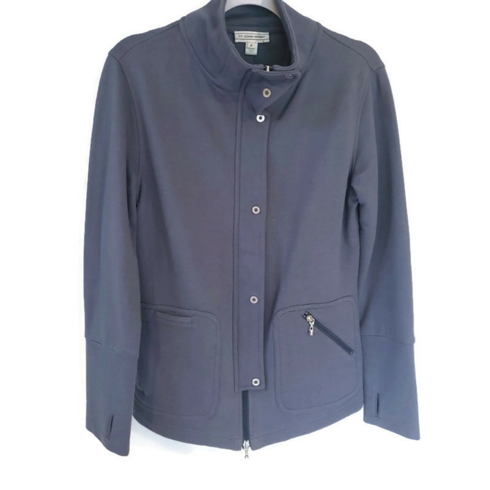 $225 St.John Sport Seatshirt Jacket Sz 8 Medium